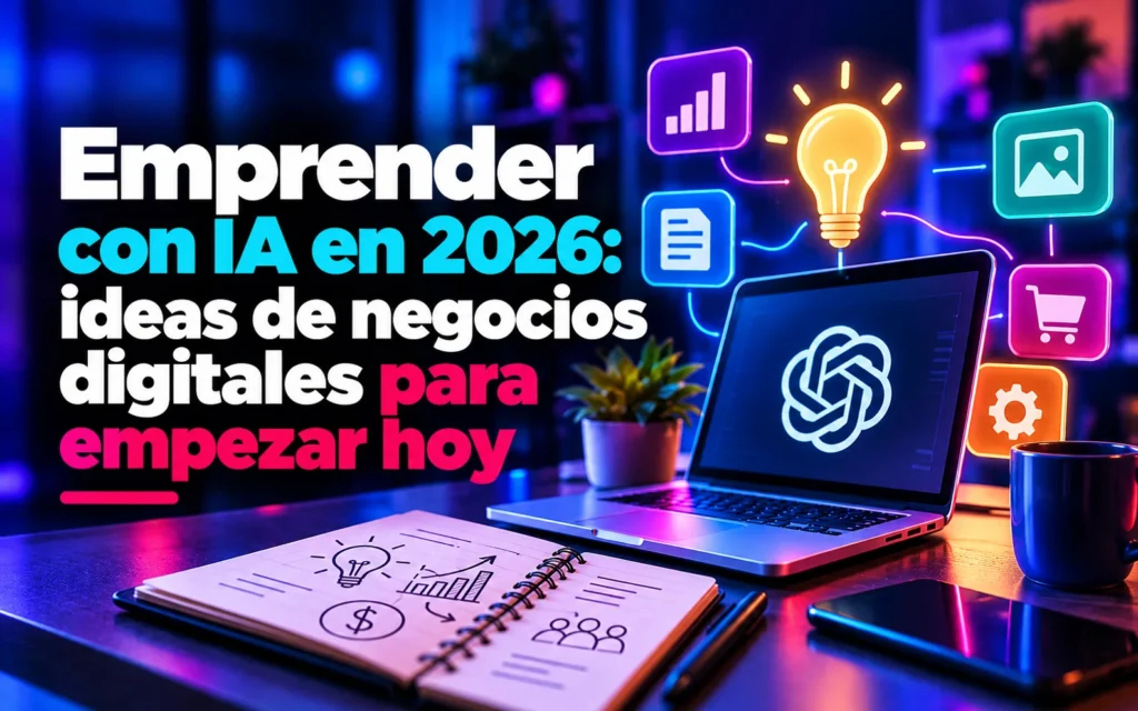 Emprender con IA en 2026: ideas de negocios digitales para empezar hoy