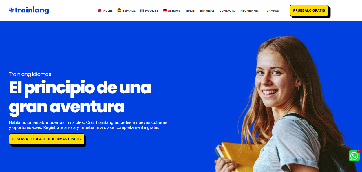 Trainlang proyecto de GOUDIGITAL agencia digital